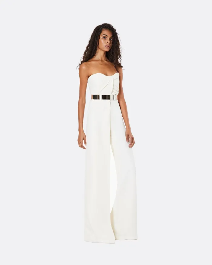 Women Accessories Safiyaa Ilaria Metal Waist Belt in Silver
