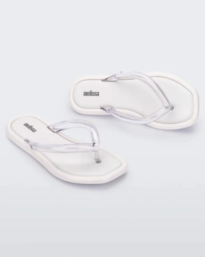 Women Airbubble Flip Flop Whiteclear Melissa Flip Flops