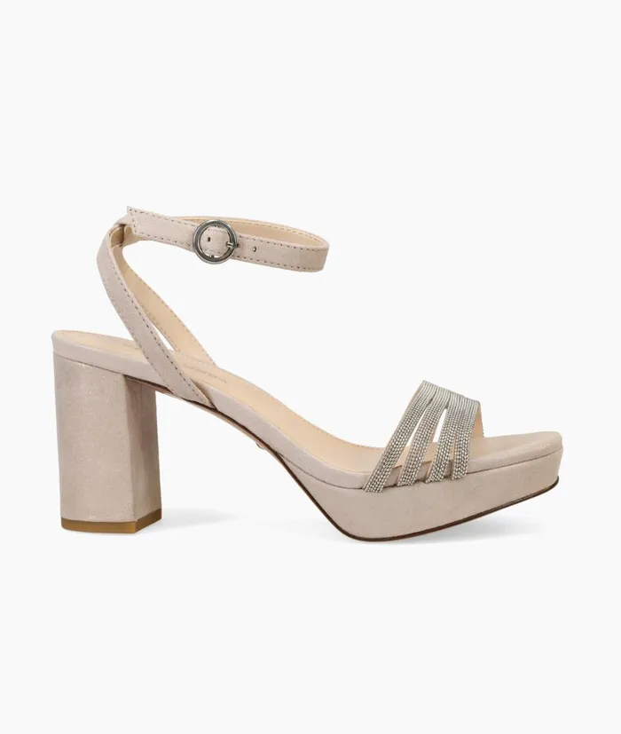 Women Aliana Platform 8211 Taupe Pelle Moda High Heels