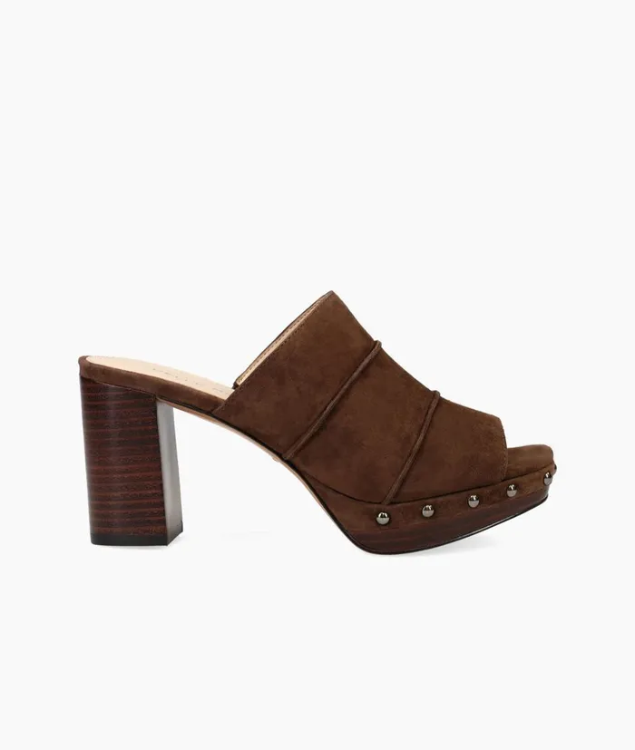 Women Amery Mule 8211 Oak Pelle Moda High Heels