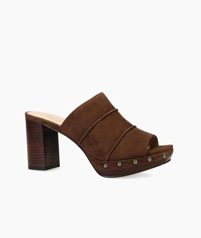 Women Amery Mule 8211 Oak Pelle Moda High Heels Women Amery Mule 8211 Oak Pelle Moda High Heels
