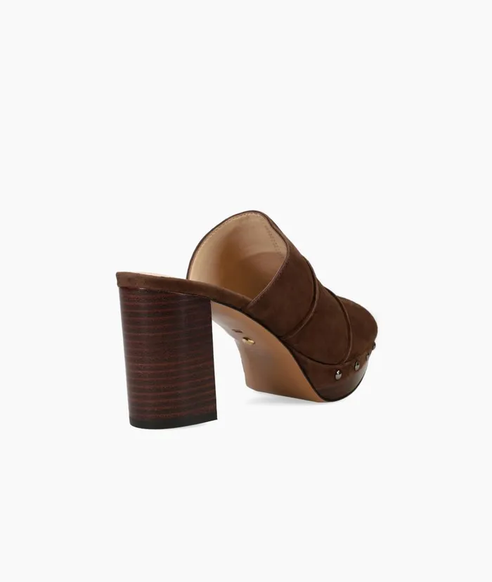 Women Amery Mule 8211 Oak Pelle Moda High Heels Women Amery Mule 8211 Oak Pelle Moda High Heels