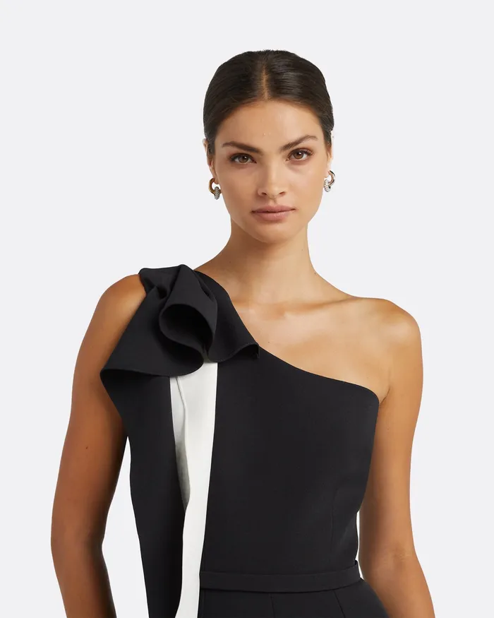 Women Anaren Black and Ivory Jumpsuit Black Jumpsuits Safiyaa