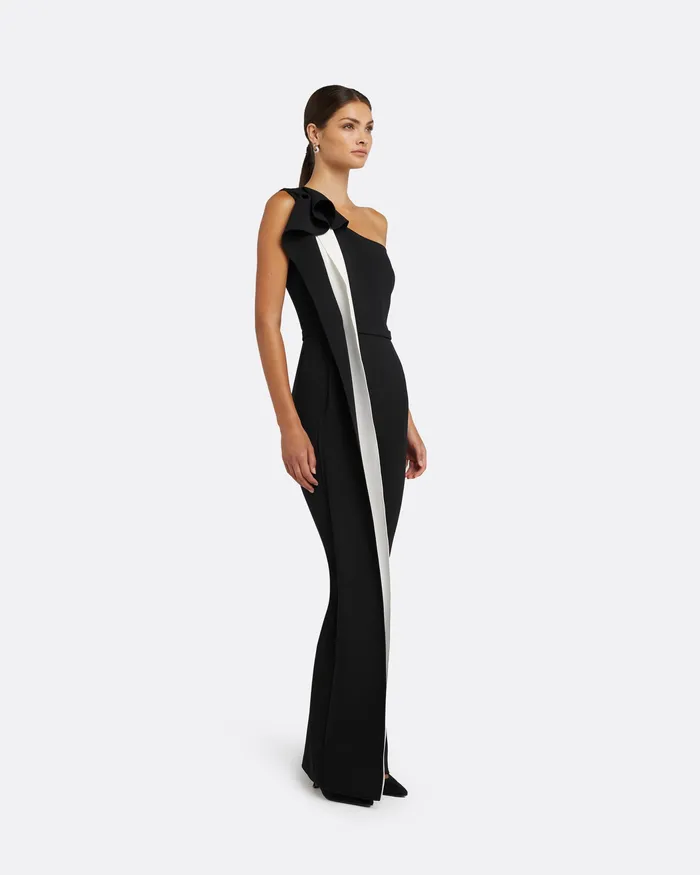 Women Anaren Black and Ivory Jumpsuit Black Jumpsuits Safiyaa
