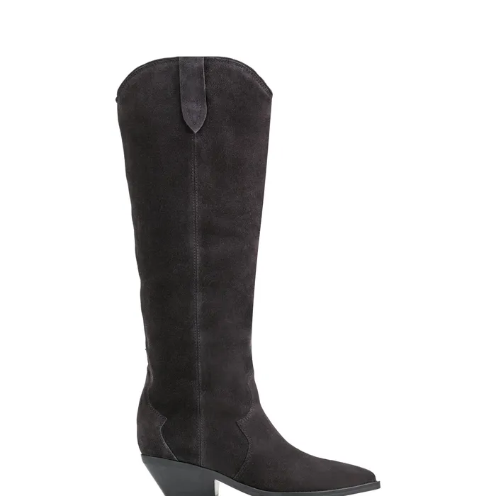 Women Ander Western Boot Dark Blue Suede Boots Marc Fisher