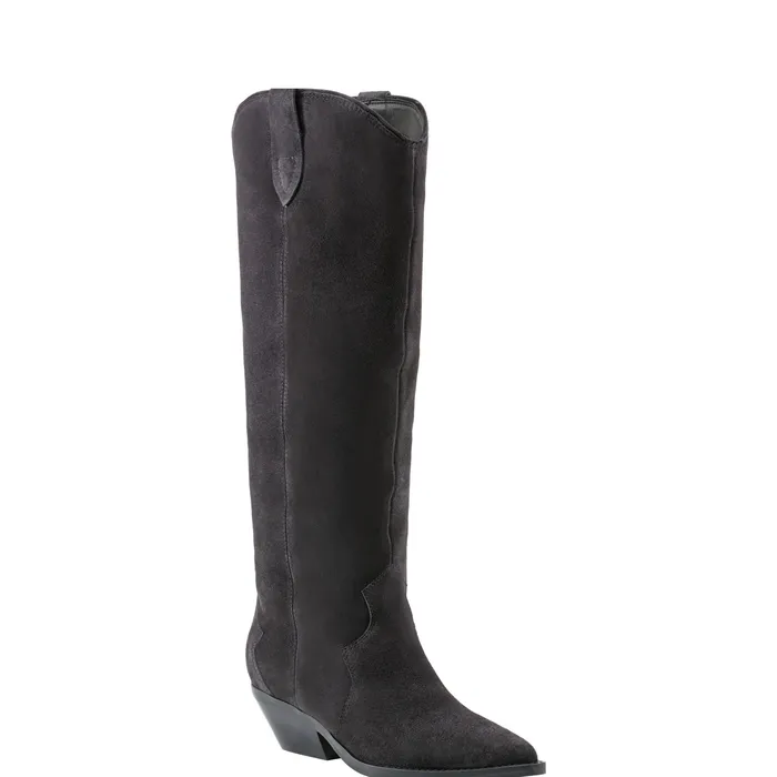 Women Ander Western Boot Dark Blue Suede Boots Marc Fisher
