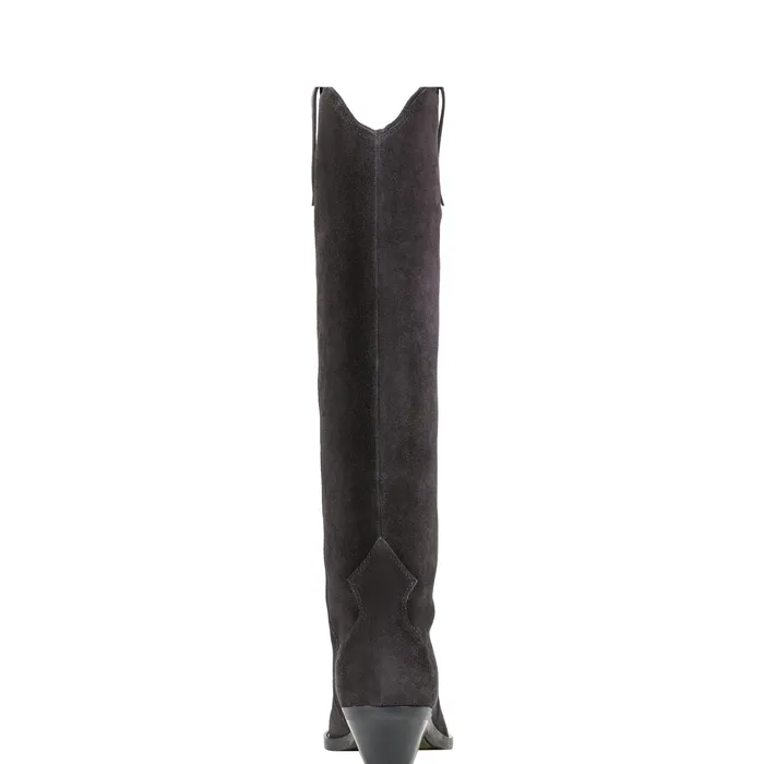 Women Ander Western Boot Dark Blue Suede Boots Marc Fisher
