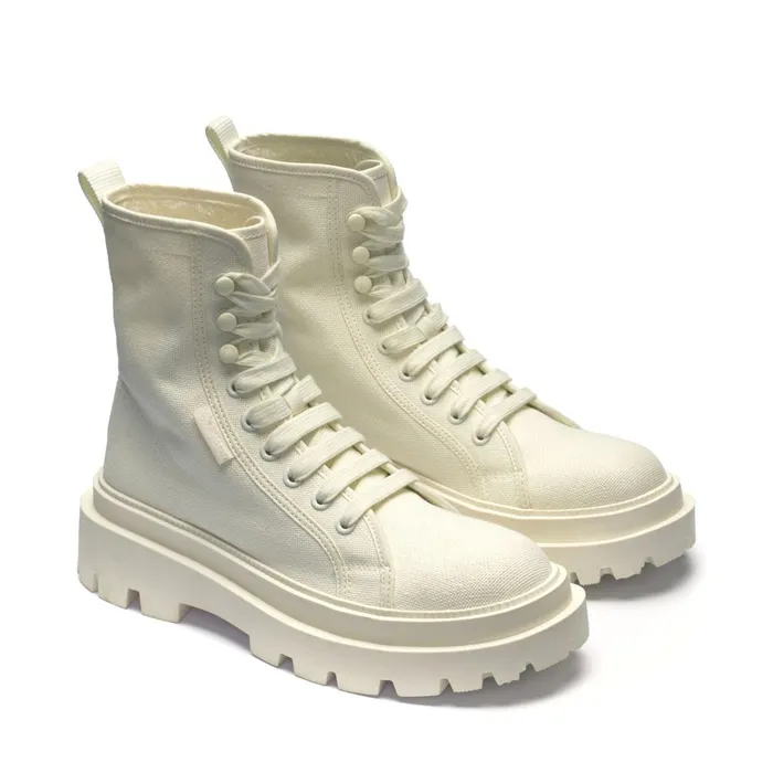 Women Ankle Boots Woman 3051 ALPINA APEX HIGH Laced TOTAL BEIGE NATURAL Superga Ankle Boots
