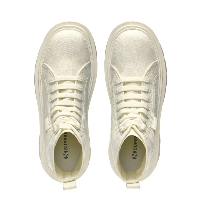 Women Ankle Boots Woman 3051 ALPINA APEX HIGH Laced TOTAL BEIGE NATURAL Superga Ankle Boots