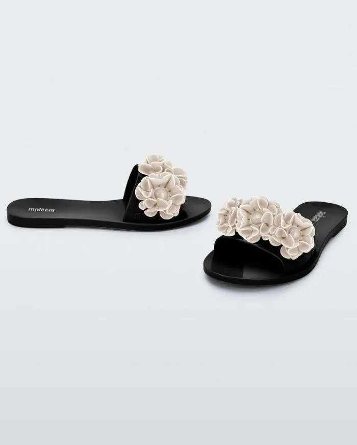 Women Babe Springtime Blackbeige Melissa Slides