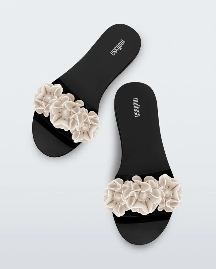 Women Babe Springtime Blackbeige Melissa Slides