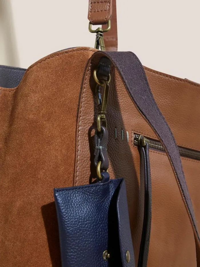 Women BAGS and PURSES White Stuff Hannah Leather Tote Bag Mid Tan