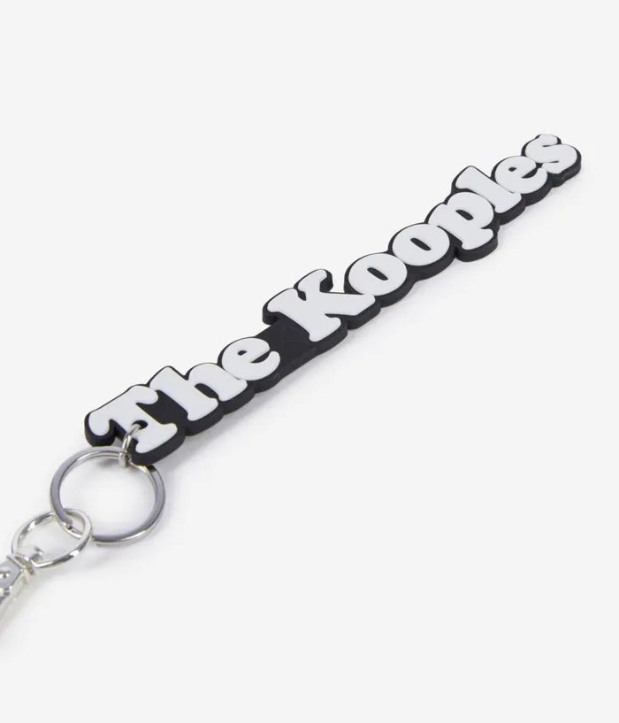 Women Bags THE KOOPLES Black And White Logo Bag Charm Women Bags THE KOOPLES Black And White Logo Bag Charm