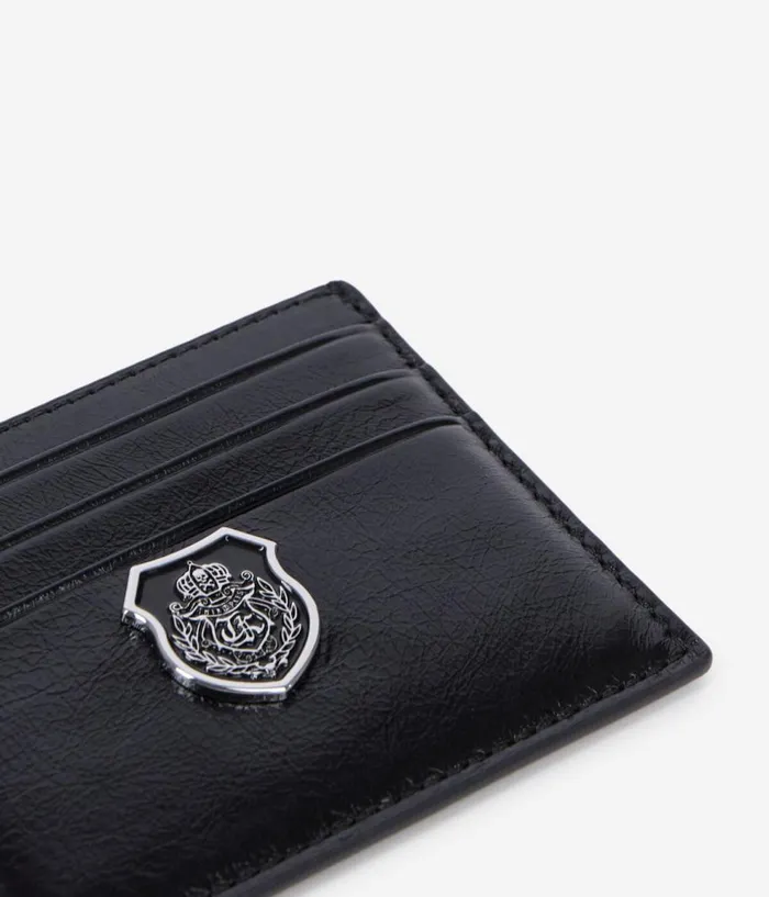 Women Bags THE KOOPLES Black Leather Blazon Card Holder Women Bags THE KOOPLES Black Leather Blazon Card Holder