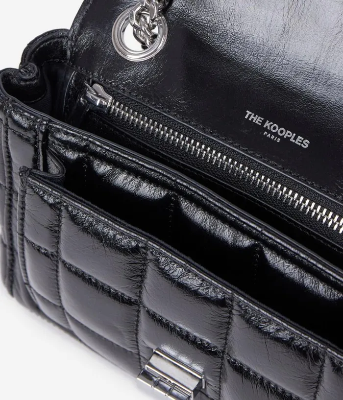 Women Bags THE KOOPLES Black Quilted Leather Bag Women Bags THE KOOPLES Black Quilted Leather Bag