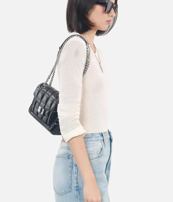 Women Bags THE KOOPLES Black Quilted Leather Bag Women Bags THE KOOPLES Black Quilted Leather Bag