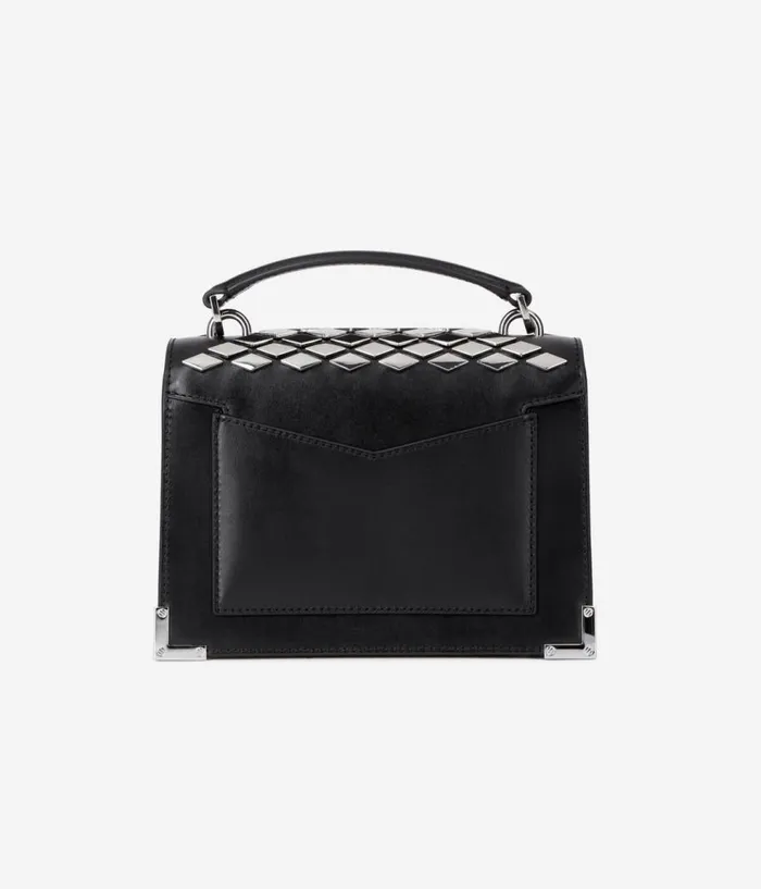 Women Bags THE KOOPLES Emily Small Bag In Black Leather With Studs Women Bags THE KOOPLES Emily Small Bag In Black Leather With Studs