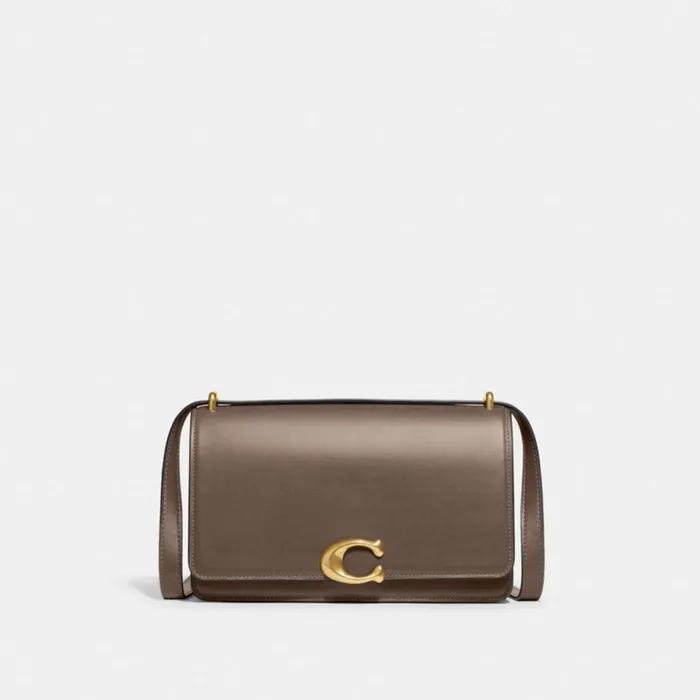 Women Bandit Shoulder Bag Brassdark Stone Coach Shoulder Bags and Hobos
