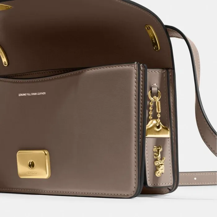 Women Bandit Shoulder Bag Brassdark Stone Coach Shoulder Bags and Hobos
