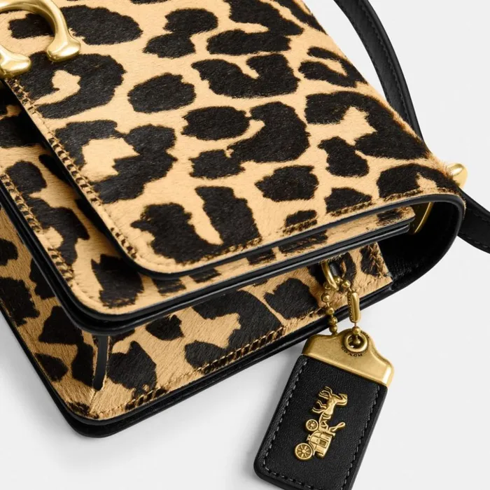 Women Bandit Shoulder Bag In Haircalf With Leopard Print Brassleopard Coach Shoulder Bags and Hobos Women Bandit Shoulder Bag In Haircalf With Leopard Print Brassleopard Coach Shoulder Bags and Hobos