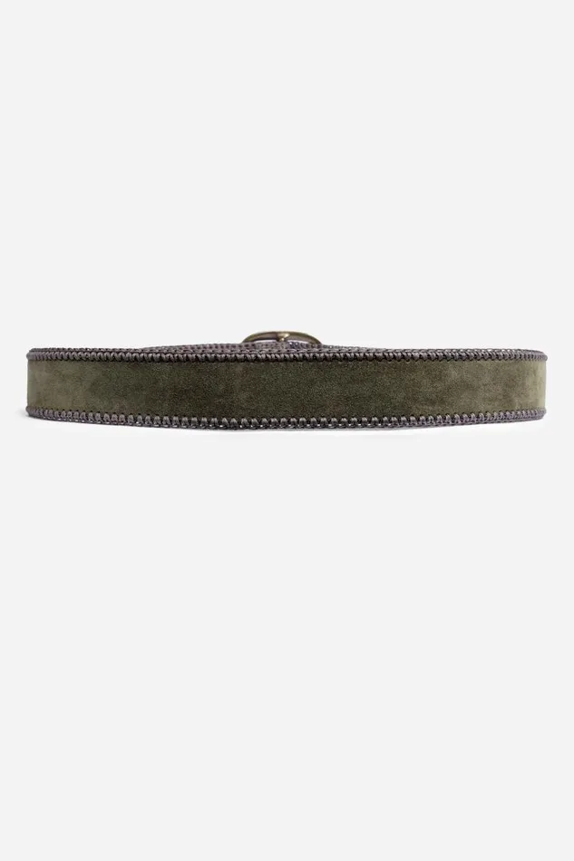 Women Belts Johnny Was CATENA ITALIAN SUEDE BELT Olive Green Women Belts Johnny Was CATENA ITALIAN SUEDE BELT Olive Green