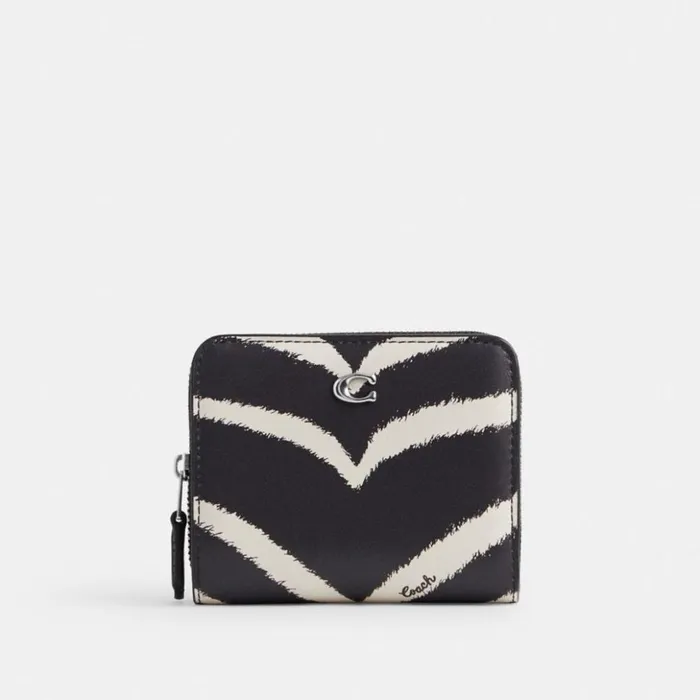 Women Billfold Wallet With Zebra Print Silverzebra Coach Small Wallets