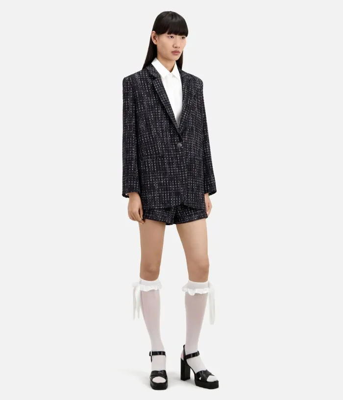 Women Blazers and Suits THE KOOPLES Black And White Tweed Suit Jacket Women Blazers and Suits THE KOOPLES Black And White Tweed Suit Jacket