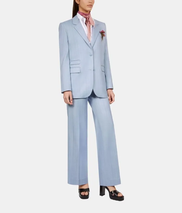Women Blazers and Suits THE KOOPLES Blue Suit Jacket Women Blazers and Suits THE KOOPLES Blue Suit Jacket