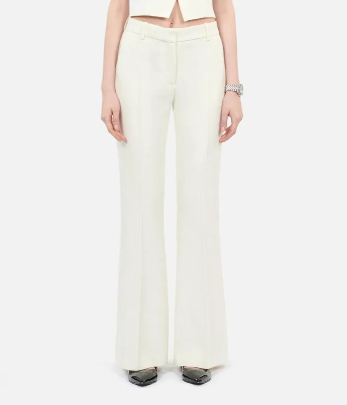 Women Blazers and Suits THE KOOPLES Ecru Wool And Cotton Flared Suit Trousers Women Blazers and Suits THE KOOPLES Ecru Wool And Cotton Flared Suit Trousers