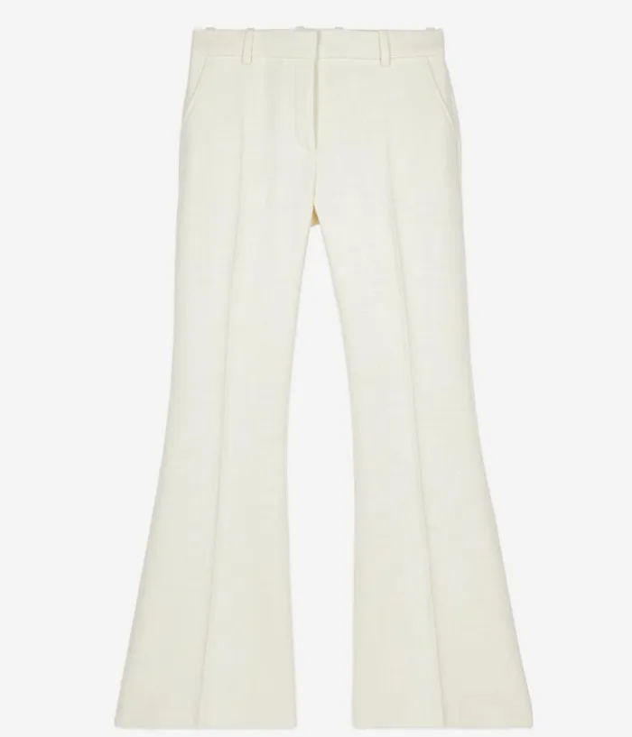 Women Blazers and Suits THE KOOPLES Ecru Wool And Cotton Flared Suit Trousers Women Blazers and Suits THE KOOPLES Ecru Wool And Cotton Flared Suit Trousers