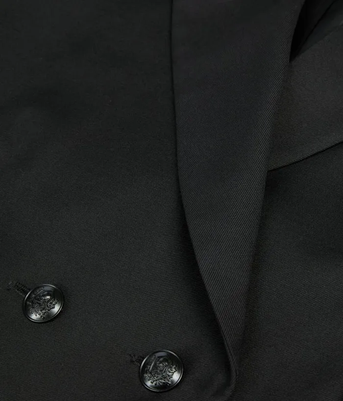 Women Blazers and Suits THE KOOPLES Short Black Woolblend Pleated Jacket Women Blazers and Suits THE KOOPLES Short Black Woolblend Pleated Jacket