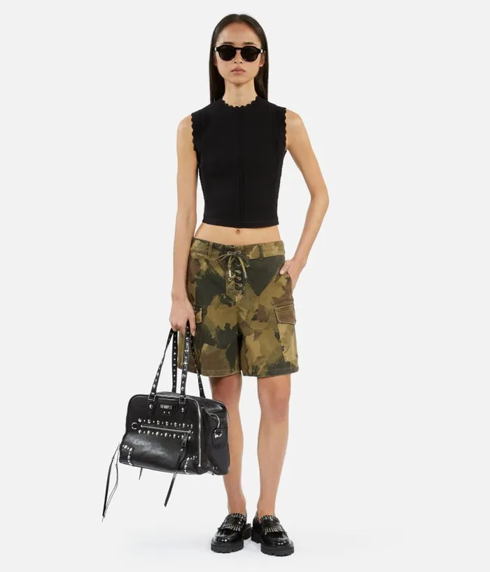 Women Blouses and Shirts THE KOOPLES Black Openwork Knit Top