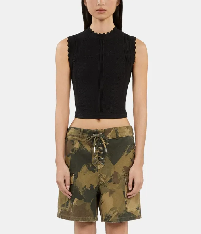 Women Blouses and Shirts THE KOOPLES Black Openwork Knit Top Women Blouses and Shirts THE KOOPLES Black Openwork Knit Top