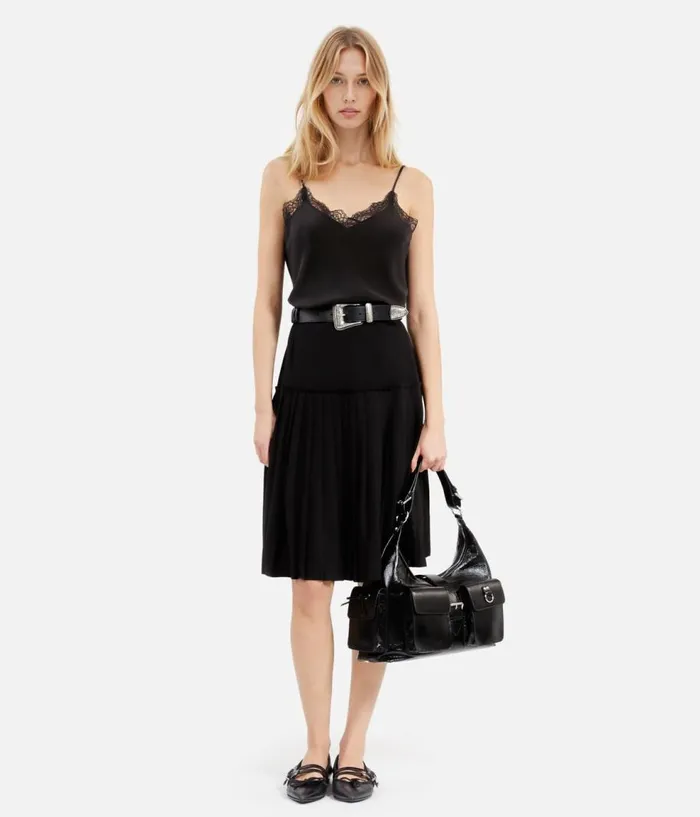Women Blouses and Shirts THE KOOPLES Black Silk Camisole