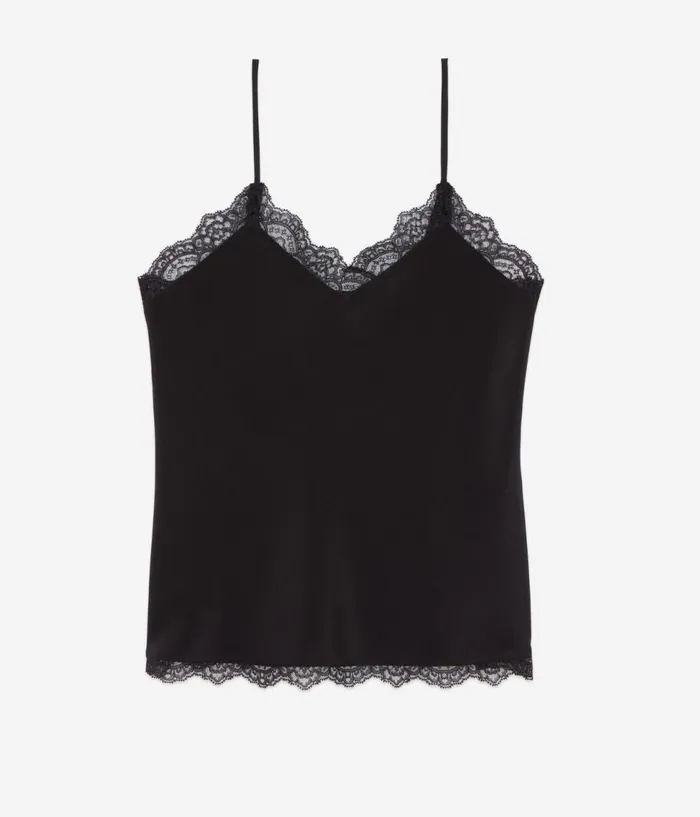 Women Blouses and Shirts THE KOOPLES Black Silk Camisole Women Blouses and Shirts THE KOOPLES Black Silk Camisole
