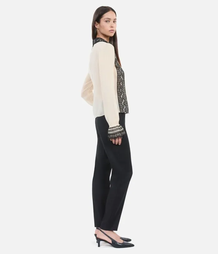 Women Blouses and Shirts THE KOOPLES Ecru Silk Shirt Women Blouses and Shirts THE KOOPLES Ecru Silk Shirt