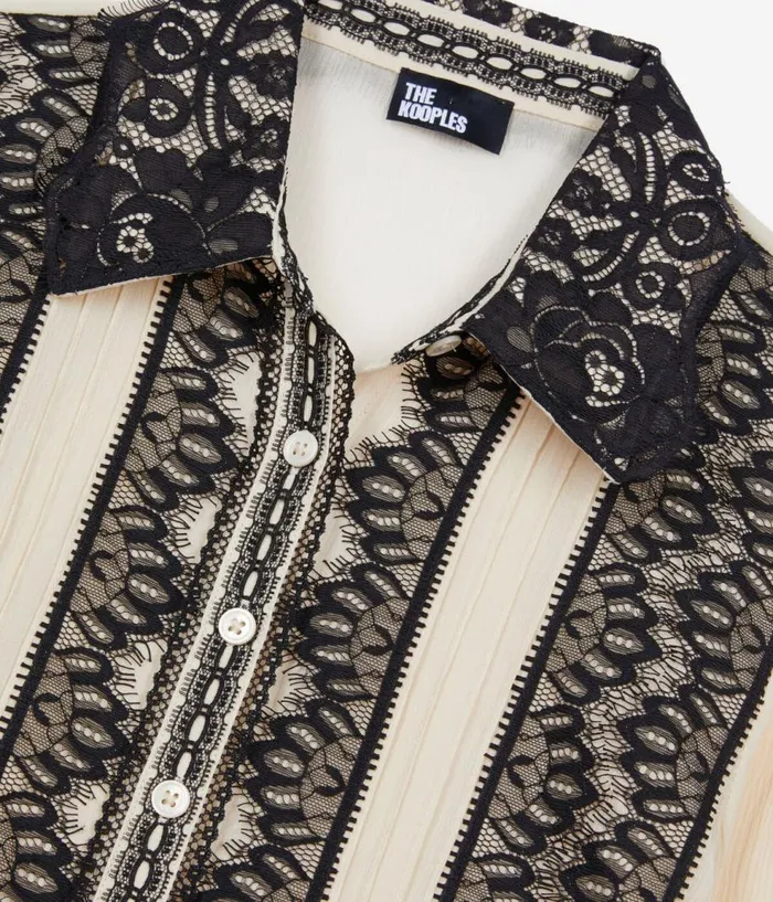 Women Blouses and Shirts THE KOOPLES Ecru Silk Shirt Women Blouses and Shirts THE KOOPLES Ecru Silk Shirt
