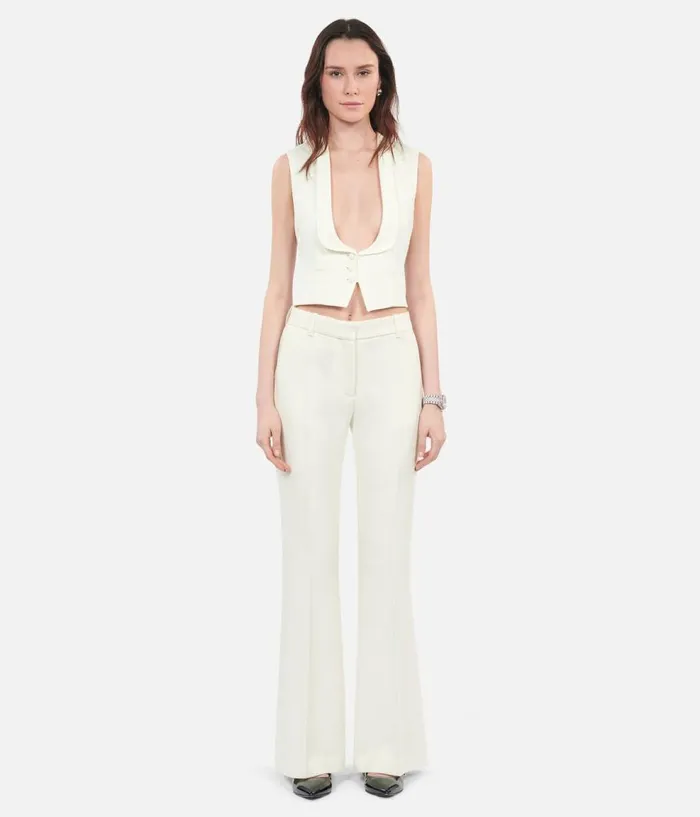Women Blouses and Shirts THE KOOPLES Ecru Waistcoat With Lace Women Blouses and Shirts THE KOOPLES Ecru Waistcoat With Lace
