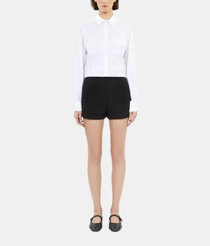 Women Blouses and Shirts THE KOOPLES White Shirt With Corset Style Stitching