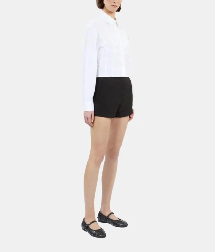 Women Blouses and Shirts THE KOOPLES White Shirt With Corset Style Stitching Women Blouses and Shirts THE KOOPLES White Shirt With Corset Style Stitching