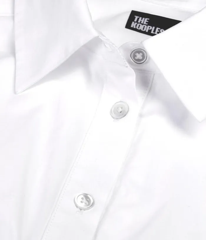 Women Blouses and Shirts THE KOOPLES White Shirt With Corset Style Stitching Women Blouses and Shirts THE KOOPLES White Shirt With Corset Style Stitching