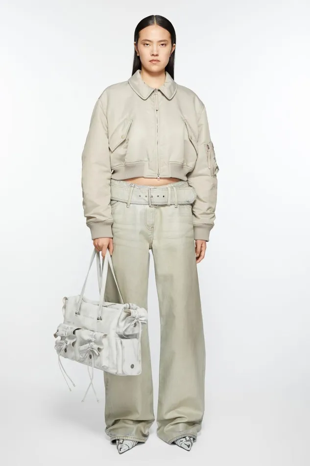 Women Bomber Jacket Fog Grey Acne Studios Outerwear