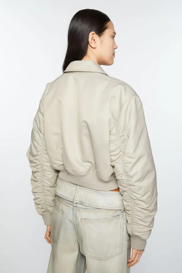 Women Bomber Jacket Fog Grey Acne Studios Outerwear