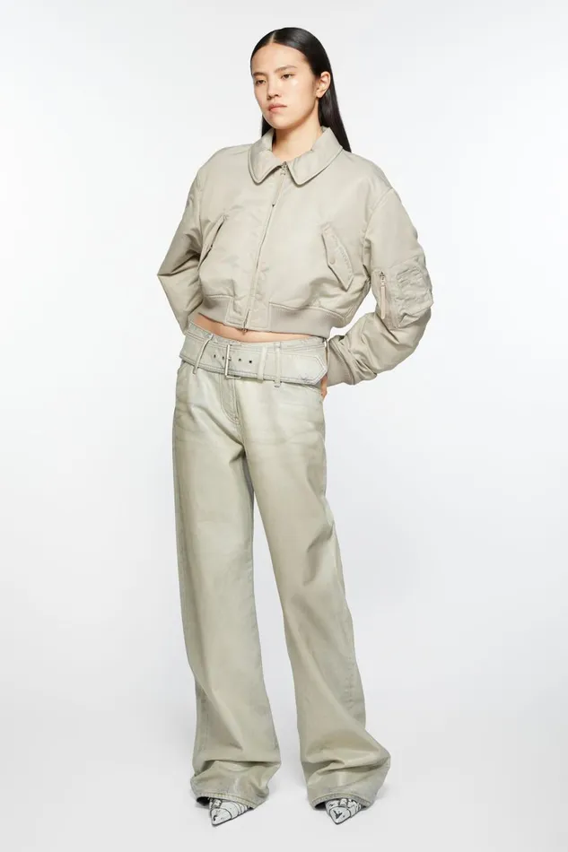 Women Bomber Jacket Fog Grey Acne Studios Outerwear