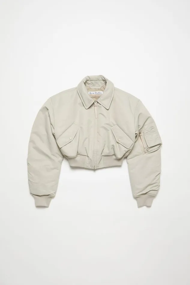 Women Bomber Jacket Fog Grey Acne Studios Outerwear
