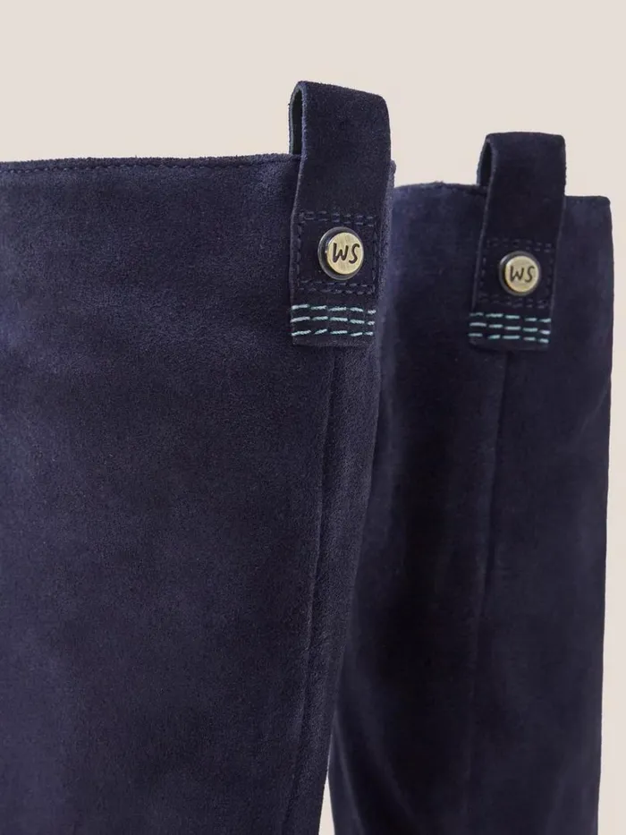 Women BOOTS White Stuff Willow Suede Knee High Boot Dark Navy Women BOOTS White Stuff Willow Suede Knee High Boot Dark Navy