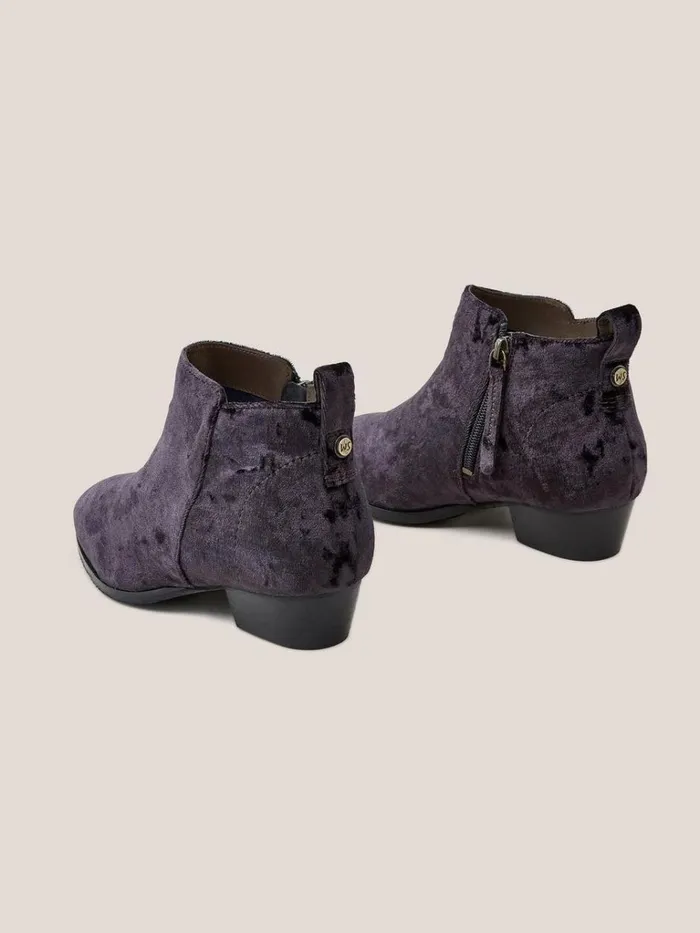 Women BOOTS White Stuff Willow Velvet Ankle Boot Dk Grey Women BOOTS White Stuff Willow Velvet Ankle Boot Dk Grey