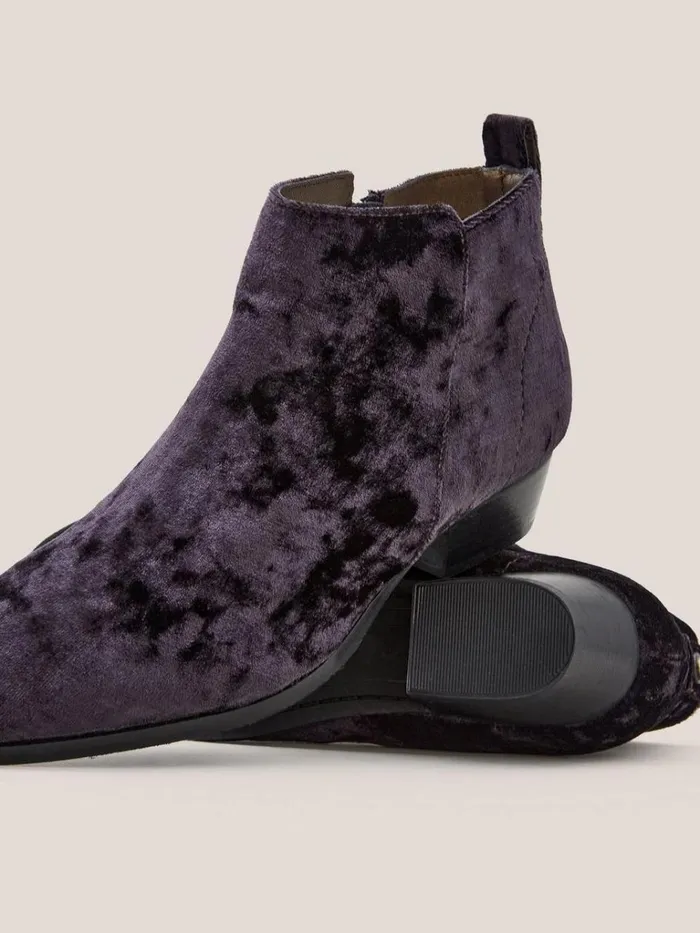 Women BOOTS White Stuff Willow Velvet Ankle Boot Dk Grey Women BOOTS White Stuff Willow Velvet Ankle Boot Dk Grey