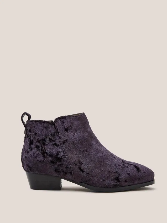 Women BOOTS White Stuff Willow Velvet Ankle Boot Dk Grey Women BOOTS White Stuff Willow Velvet Ankle Boot Dk Grey