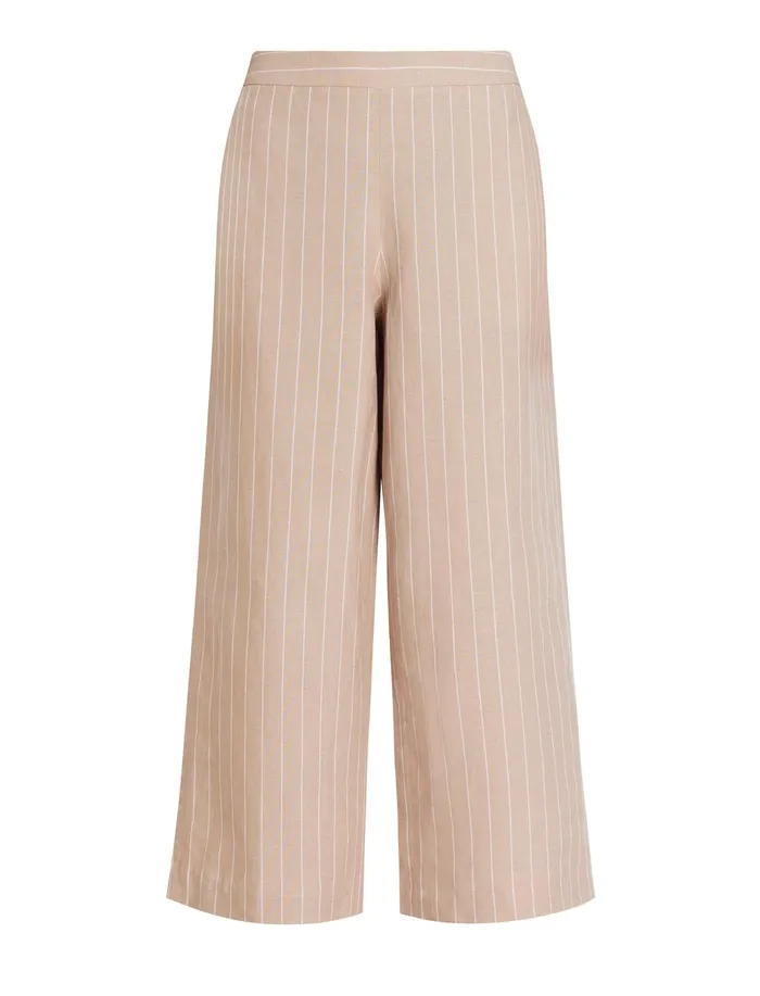 Women Bottoms BCBG WideLeg Crop Pant Khakiwhite